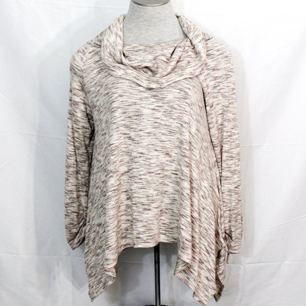 Knox Rose Heather Loose Cowl Neck Sweater Size XL